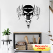 Personalized Name Punisher Deer Hunting Cut Metal Sign hqt-49dd01