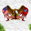 American By Birth Tennessee By Choice Eagle Flag Cut Metal Sign HTT03JUN21TT10