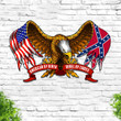 American By Birth Rebel By Choice Eagle Flag Cut Metal Sign HTT04JUN21TT12