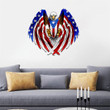 Puerto Rican American Flag USA Eagle Cut Metal Sign HTT04JUN21TT13