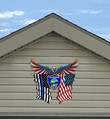 Richmond Police Department Eagle Flag Cut Metal Sign HTT04JUN21XT8