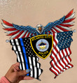 Atlantic city Police Department Eagle Flag Cut Metal Sign HTT04JUN21XT9