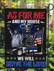 As For Me And My House We Will Serve The Lord Police 3D Flag Full Printing HTT11JUN21VA6