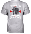 My Soul Is Protected By The Armor Of Faith Warrior Kneeling Knight Templar T-Shirt
