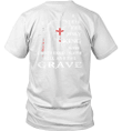 I Serve The Only King Who Conquered Death Hell And The Grave Kneeling Knight Templar T-Shirt