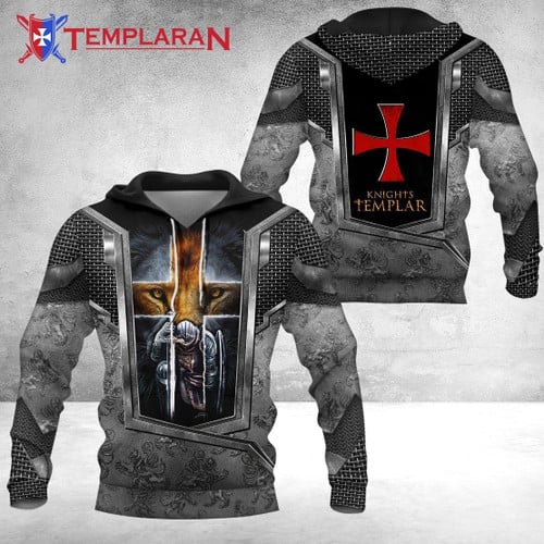 Knight templar armor hoodie 3D Full Printing