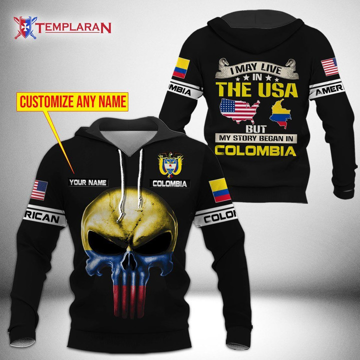 Customize Name Colombia Limited edition 3D Full Printing