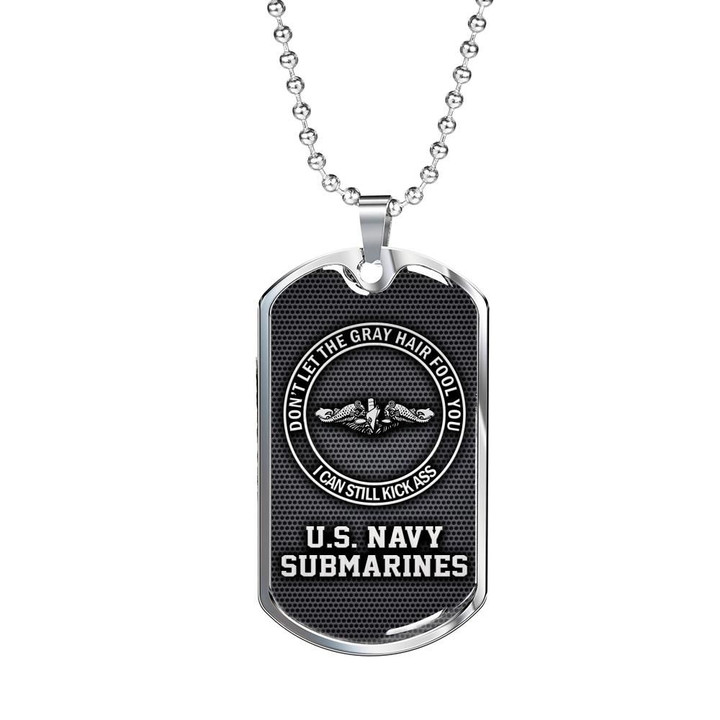 CUSTOMIZE YOUR TEXT UNITED STATES NAVY SUBMARINE FORCE DOG TAG NECKLACE NTP-HTP0032