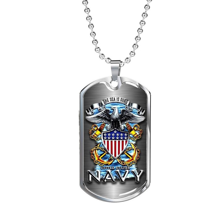 CUSTOMIZE YOUR TEXT US NAVY DOG TAG