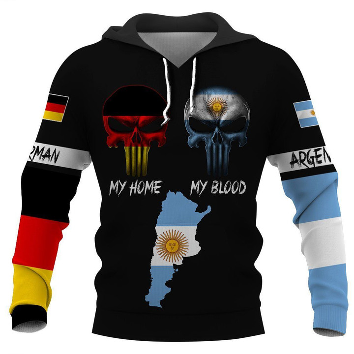 German my home argentine my blood hoodie 3D Full Printing