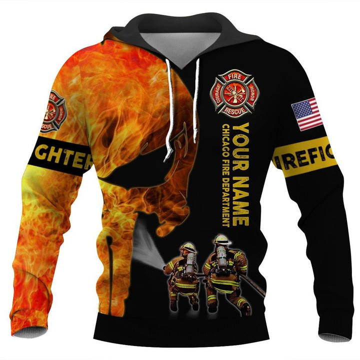 PERSONALIZED NAME AND DEPARTMENT FIREFIGHTER 3D Full Printing