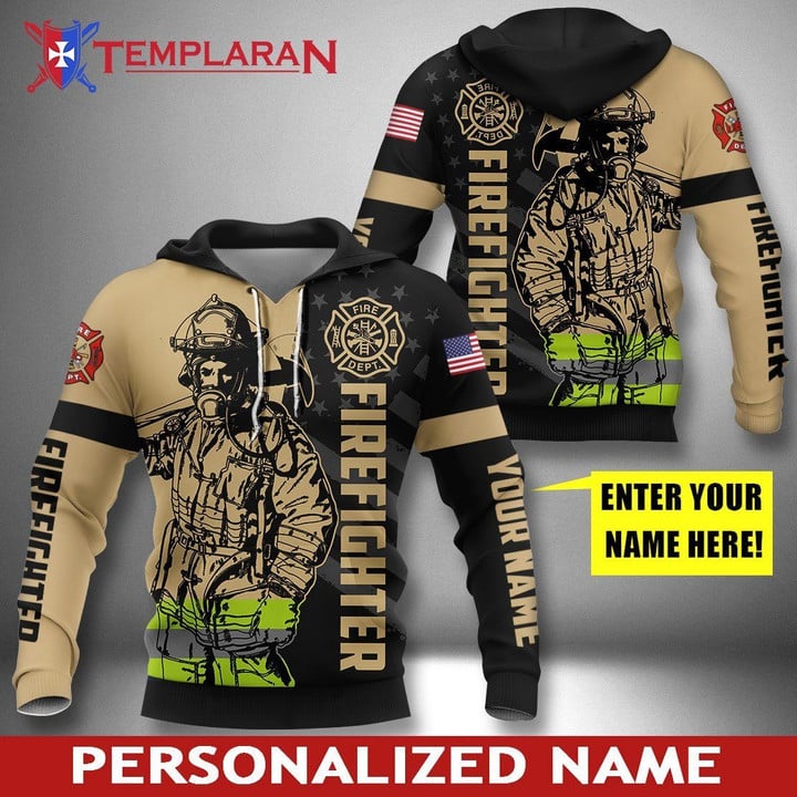 Personalized Name Firefighter 3D Full Printing