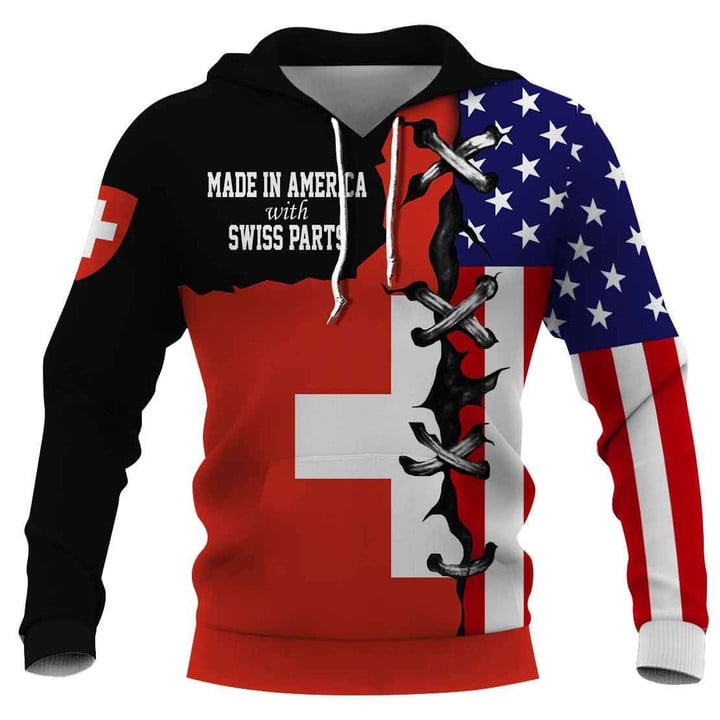 Swiss nationality hoodie 3D Full Printing