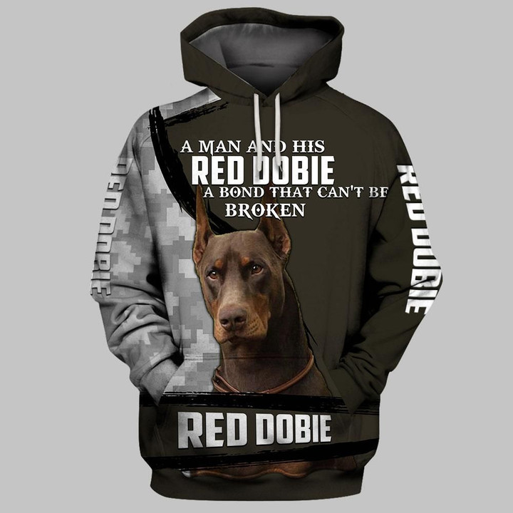 RED DOBIE Dog Grey Camo 3D Full Printing