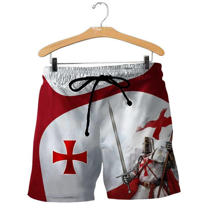 Custom Knight Templar with Flag 3D Tshirt Full Printing