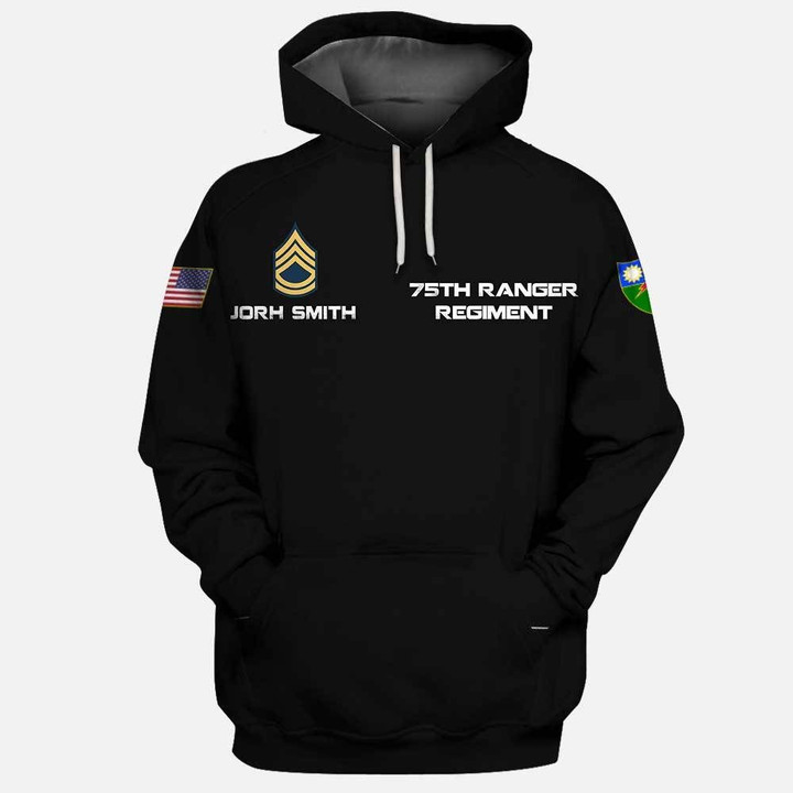 personalized name and rank 75th ranger regiment 3D Full Printing