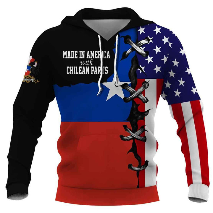 Chilean nationality hoodie 3D Full Printing