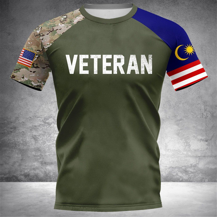 Malaysia Veteran 3D Shirt Full Printing