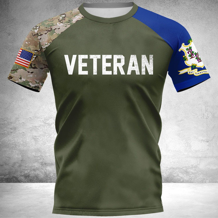 Connecticut Veteran 3D Shirt Full Printing