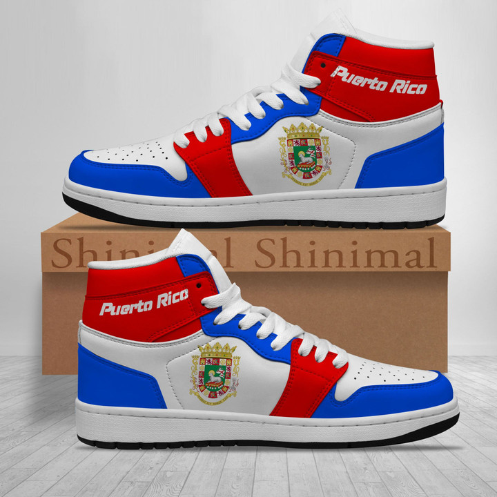 Puerto rico Limited edition 3D Sneakers Leather