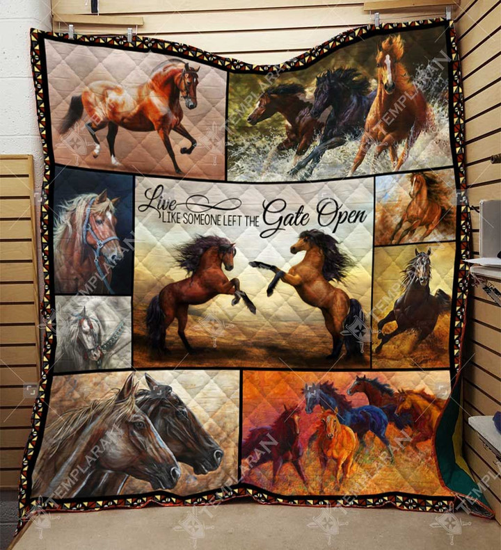 Live life like someone left the gate open Horse Blanket 3D HQT-QHG000138