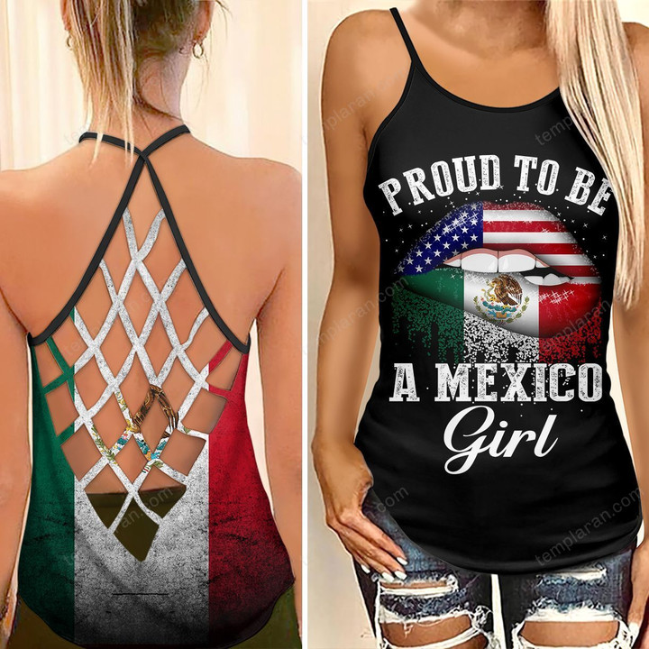 Proud To Be A Mexico Woman Cross Tank Top hqt-35ct34