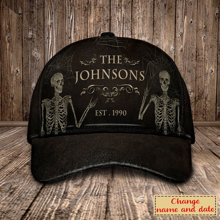 PERSONALIZED NAME AND DATE SKULL Cap KNV-30DD190