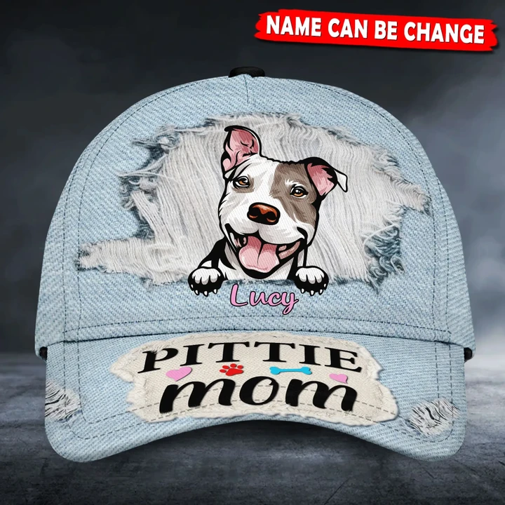 Personalized Pittie Mom Classic Caps 3D Printing