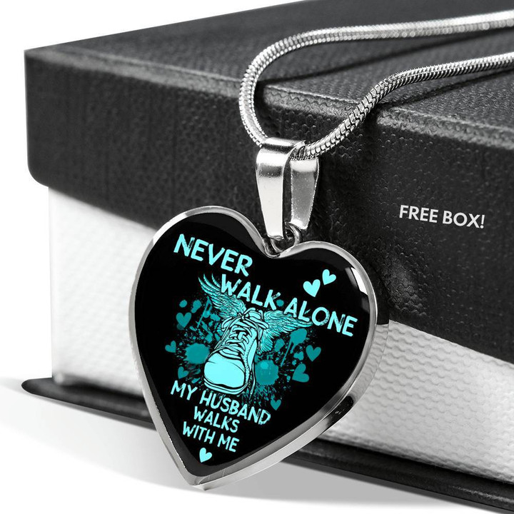 Never walk alone ntk-18xt001 Jewelry ShineOn Fulfillment Luxury Necklace (Silver)