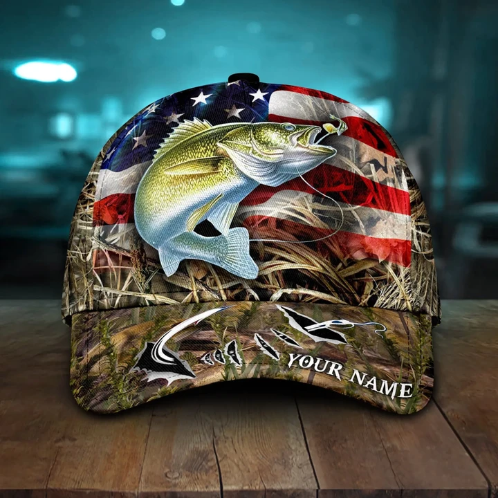 PERSONALIZED NAME walleye FISHING Cap KNV-30CT61