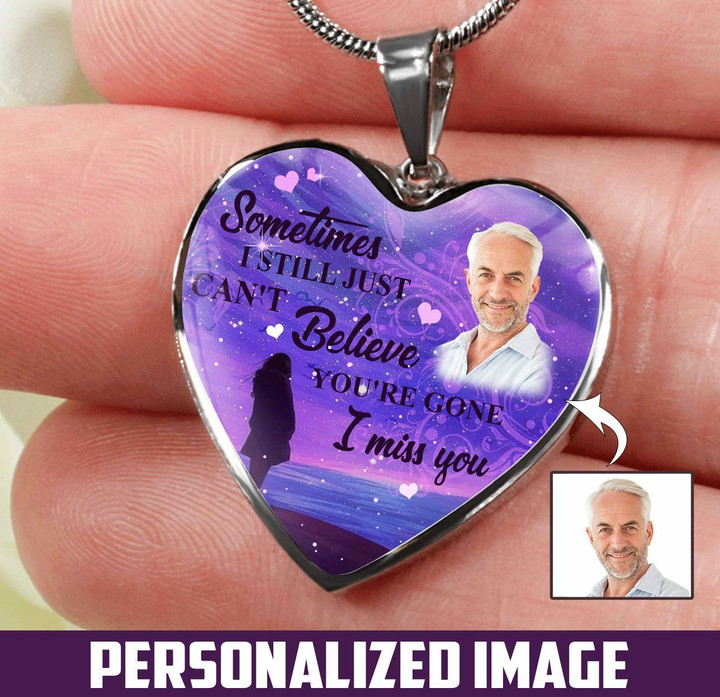 I CAN'T BELIVE YOU'RE GONE Personalized Heart necklace Jewelry ShineOn Fulfillment