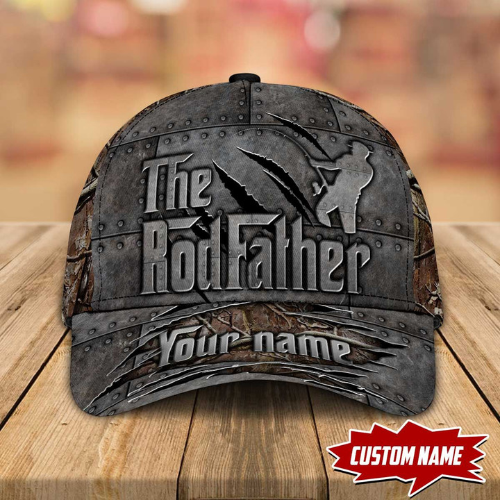 THE RODFATHER FISHING CAMO PERSONALIZED CAP