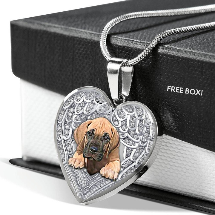 GREAT DANE Heart Necklace PM-18DT003 Jewelry ShineOn Fulfillment Luxury Necklace (Silver) No