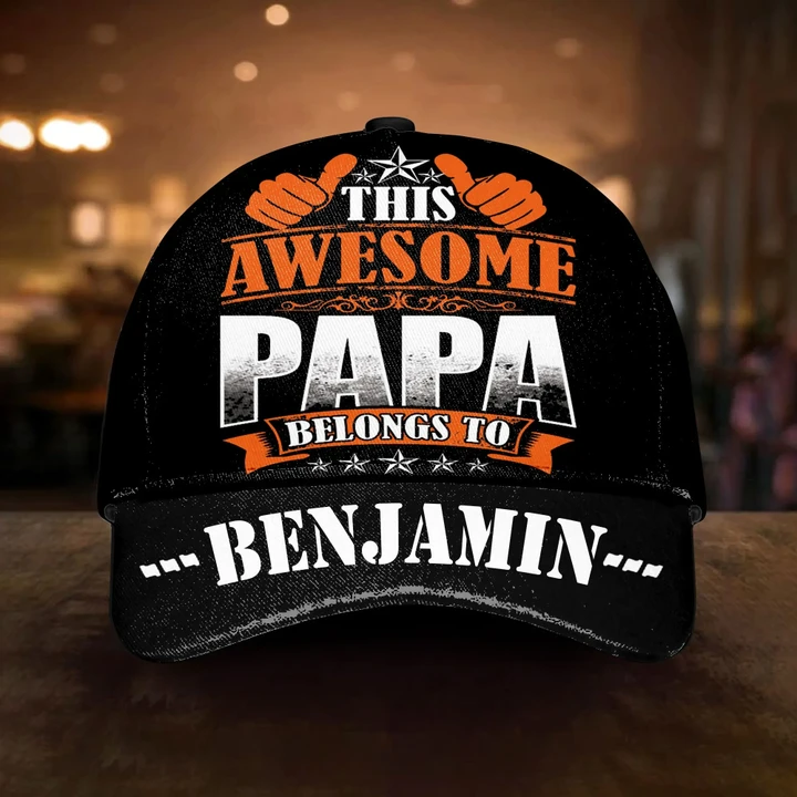 This awesome Papa belongs to ... Personalized Cap nla-30nq017