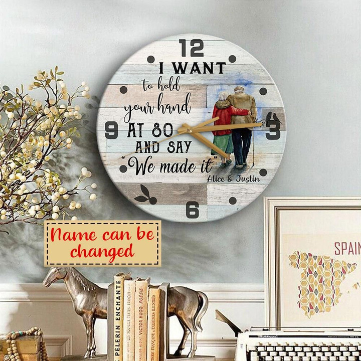 I want to hold your hand at 80 Wooden Clock Human Custom Store