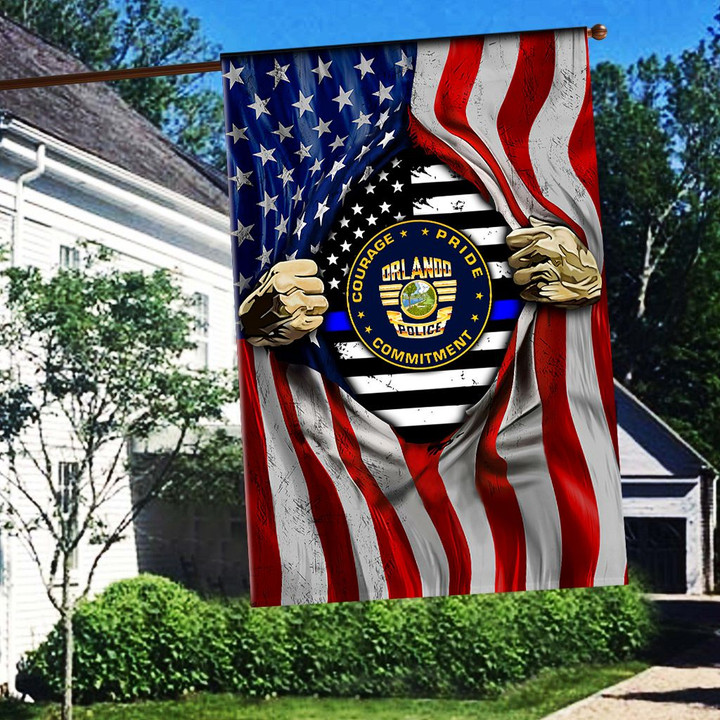 Orlando Police Department Flag 3D Full Printing HTT-FTT531