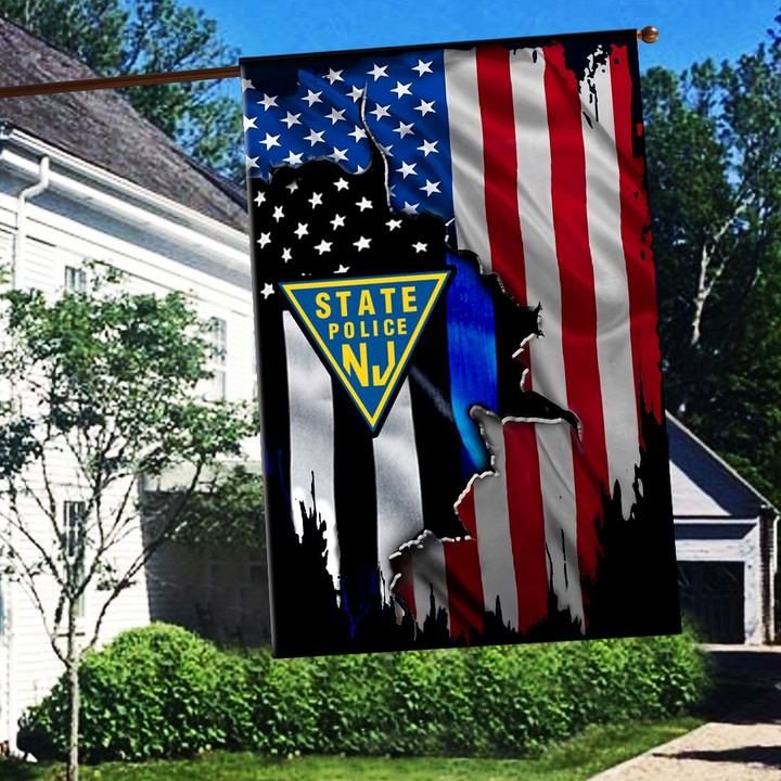 New Jersey State Police 3D Flag Full Printing HTT-FTT536