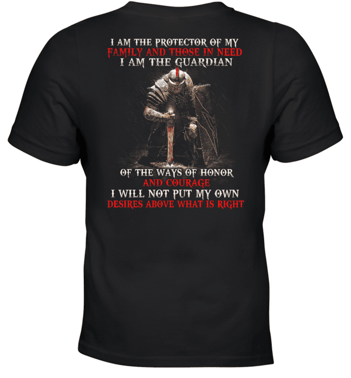 I Am The Protector Of My Family Knight Templar T-Shirt