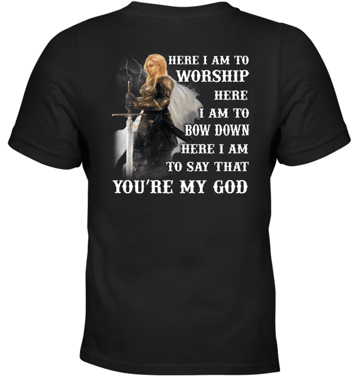 Here I Am To Worship Here Knight Templar T-Shirt