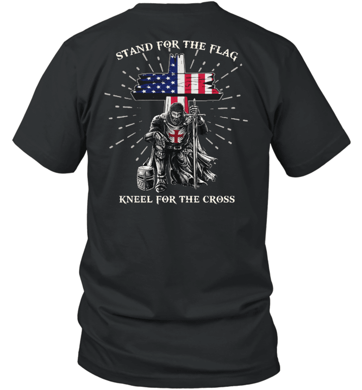 Stand for the flag kneel for the cross Knight Templar T-Shirt