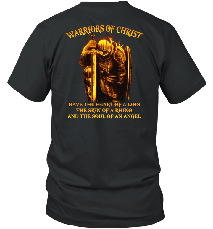 Warrior Of God Have The Heart Of A Lion The Skin Of A Rhino Knight Templar T-Shirt