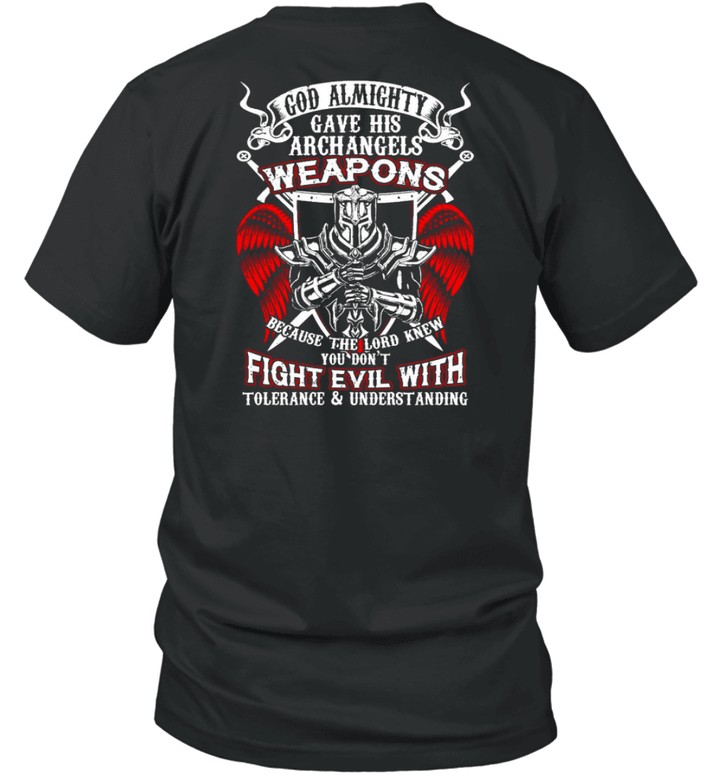 God Almighty Gave His Archangels Weapons Knight Templar T-Shirt