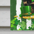  DACHSHUND - Flag Saint Patrick's Day [ID3-T] | House Garden Flag, Dog Lover, New House Gifts, Home Decoration