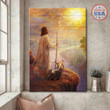 YORKSHIRE TERRIER - CANVAS Jesus Looking [ID3-D] | Framed, Best Gift, Pet Lover, Housewarming, Wall Art Print, Home Decor