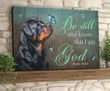 ROTTWEILER - CANVAS Be Still And Know [ID3-B] | Framed, Best Gift, Pet Lover, Housewarming, Wall Art Print, Home Decor
