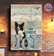 BORDER COLLIE - CANVAS Today I Choose Joy  [ID3-D] | Framed, Best Gift, Pet Lover, Housewarming, Wall Art Print, Home Decor