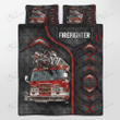 FIREFIGHTER Quilt Bedding Set Carbon Pattern 01 [ID3-D] | Quilt, 2 Pillow covers, Comforter, Bed Sheet Set