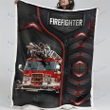 FIREFIGHTER Blanket Carbon Pattern 04 [ID3-D] | | Gifts for Firefighter, Sherpa Fleece Blanket Throw, Home & Living, Firefighter Quilt