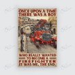 FIREFIGHTER - POSTER Once Upon A Time [ID3-P] | Firefighter canvas, Canvas art wall decor, Canvas wall art