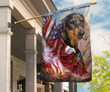  DACHSHUND - Flag Patriot Eagle [ID3-B] | House Garden Flag, Dog Lover, New House Gifts, Home Decoration